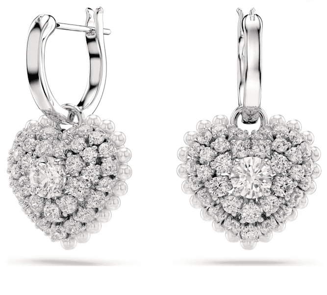 Swarovski - Orecchini pendenti Hyperbola, Cuore, Bianchi, Placcato rodio in Orecchini Alba Gioielli - Casoria, commercioVirtuoso.it