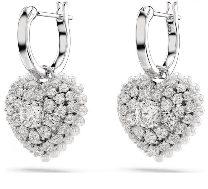Swarovski - Orecchini pendenti Hyperbola, Cuore, Bianchi, Placcato rodio in Orecchini Alba Gioielli - Casoria, commercioVirtuoso.it