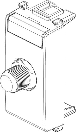 Vimar presa coassiale con connettore femmina tipo F bianco per frequenze fino 2400 MHz in prodotto Aloiserw.com - Altomonte, commercioVirtuoso.it