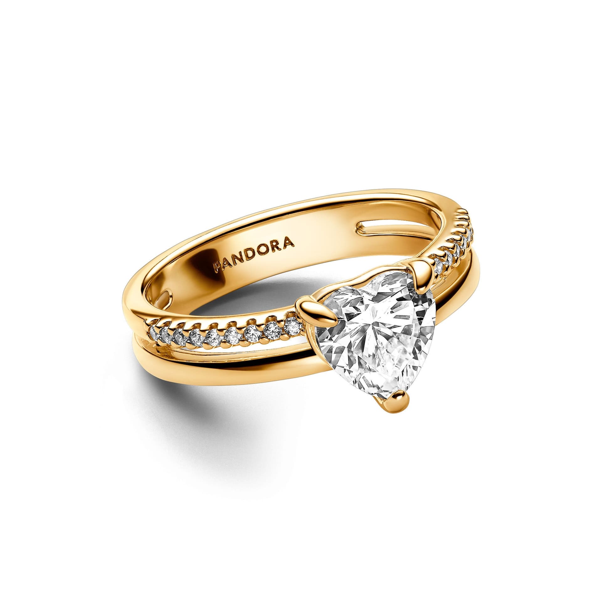 Pandora - Anello Doppia Fascia con Cuore in Anelli Alba Gioielli - Casoria, commercioVirtuoso.it