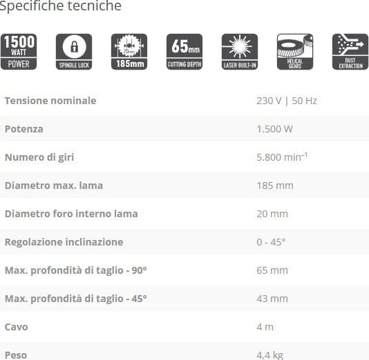 FF Group - CS 65/1500 PLUS sega circolare portatile con lama da 185mm in Seghe circolari Aloiserw.com - Altomonte, commercioVirtuoso.it