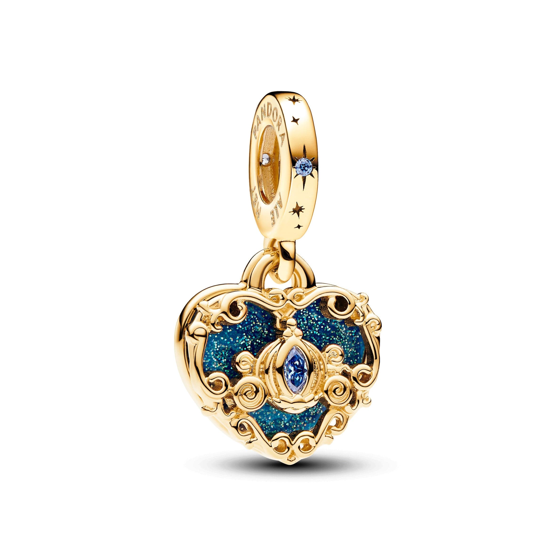 Pandora - Charm Disney, Cenerentola, Pendente Carrozza e Cuore