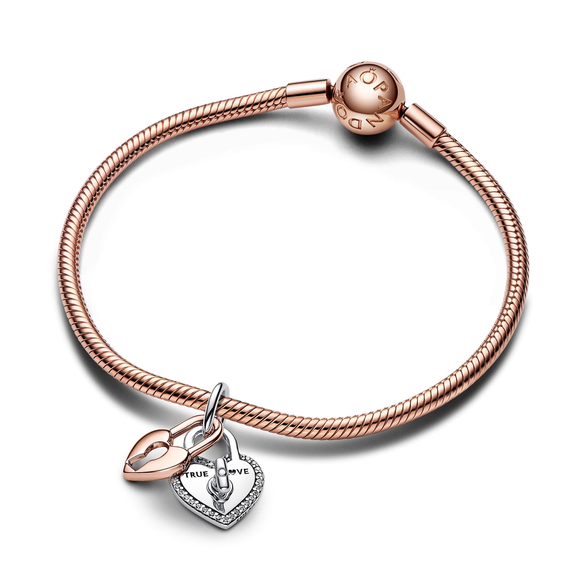 Pandora - Charm Pendente Lucchetto "True Love" in Bead Charm Alba Gioielli - Casoria, commercioVirtuoso.it
