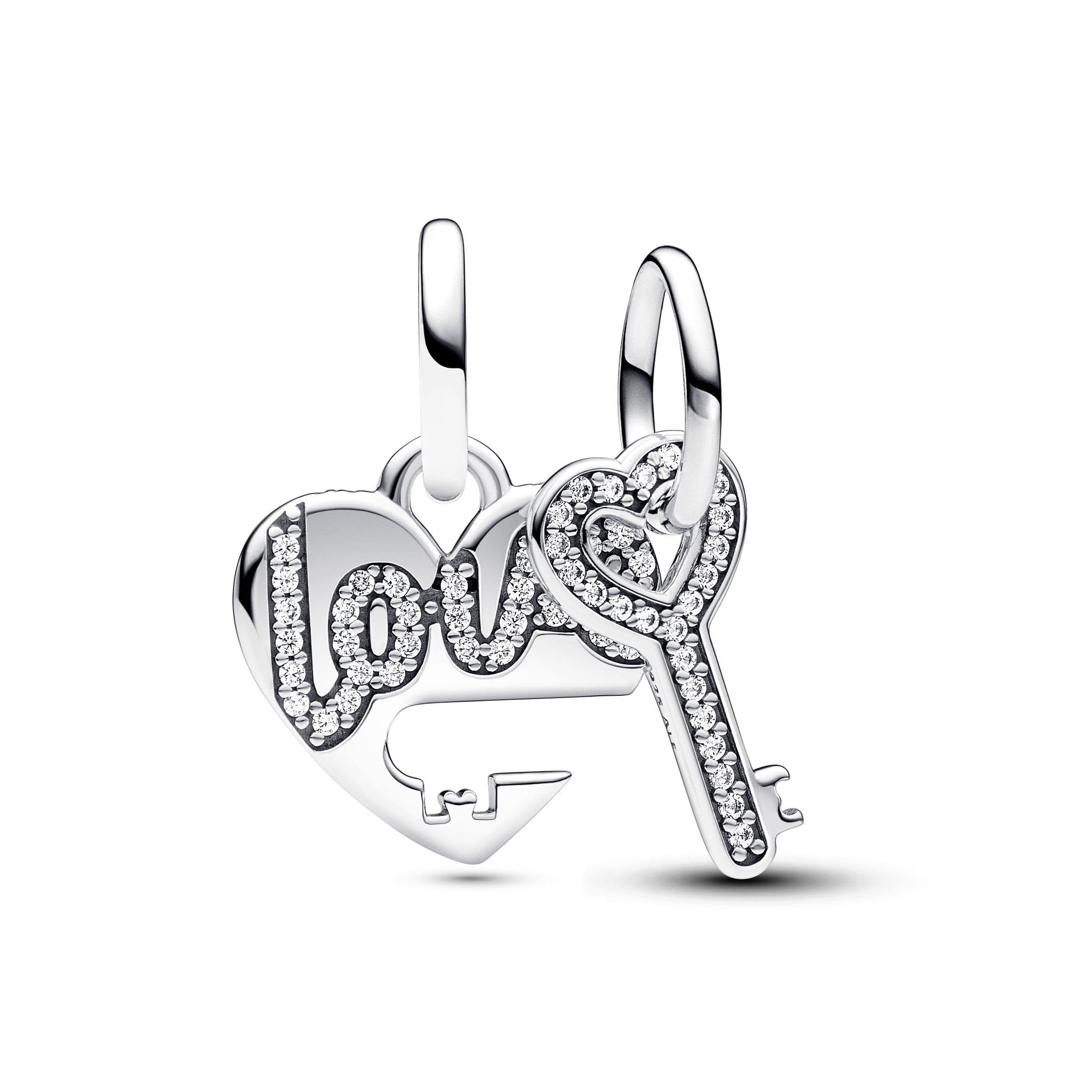 Pandora - Charm Pendente Divisibile Cuore e Chiave in Bead Charm Alba Gioielli - Casoria, commercioVirtuoso.it