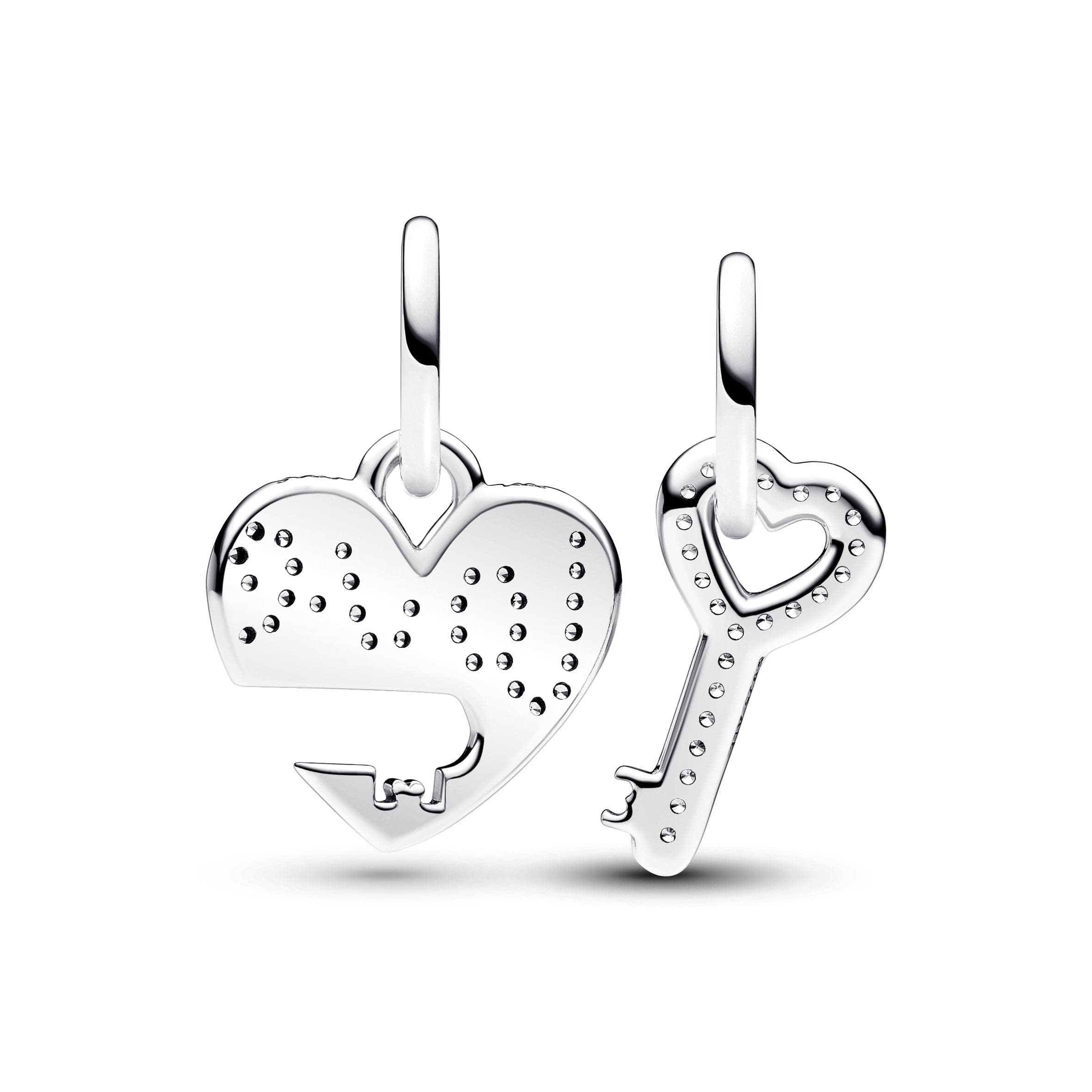 Pandora - Charm Pendente Divisibile Cuore e Chiave in Bead Charm Alba Gioielli - Casoria, commercioVirtuoso.it