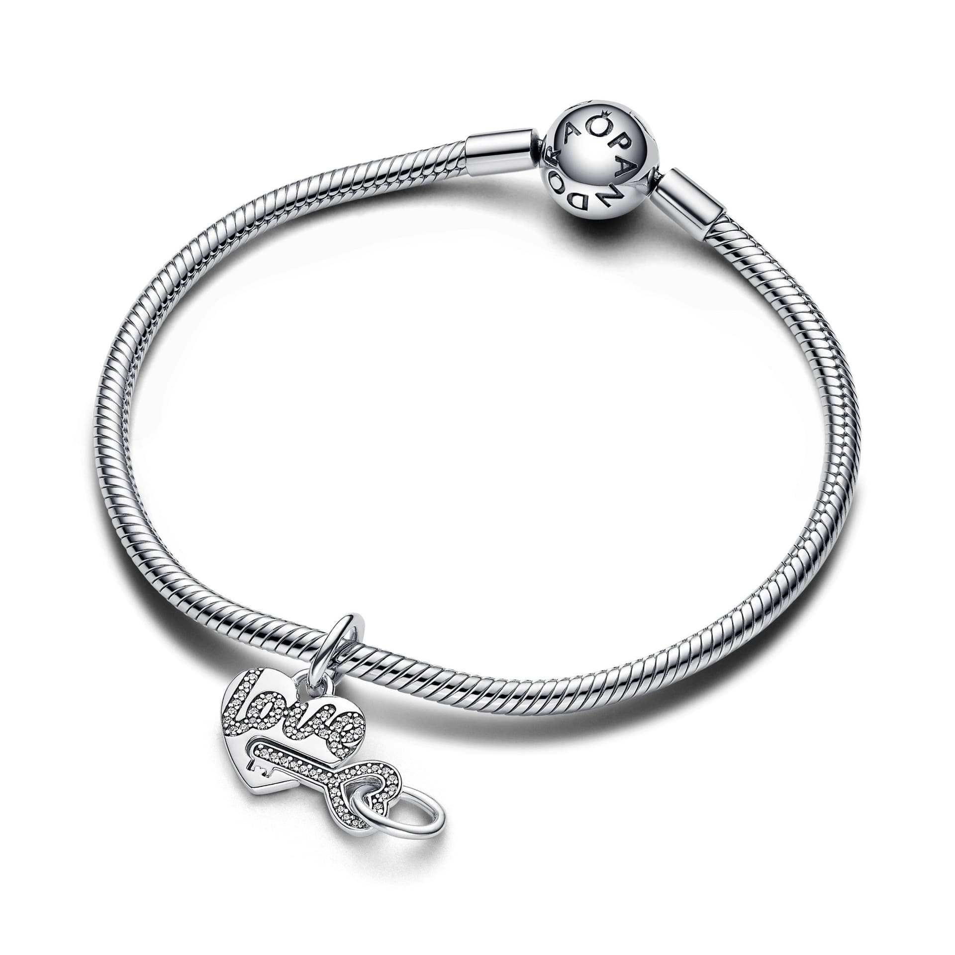 Pandora - Charm Pendente Divisibile Cuore e Chiave in Bead Charm Alba Gioielli - Casoria, commercioVirtuoso.it
