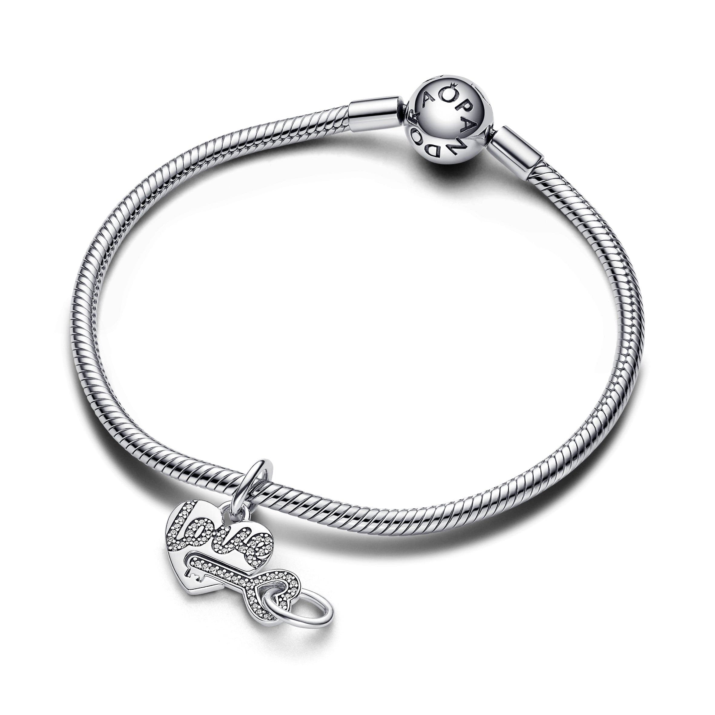 Pandora - Charm Pendente Divisibile Cuore e Chiave in Bead Charm Alba Gioielli - Casoria, commercioVirtuoso.it