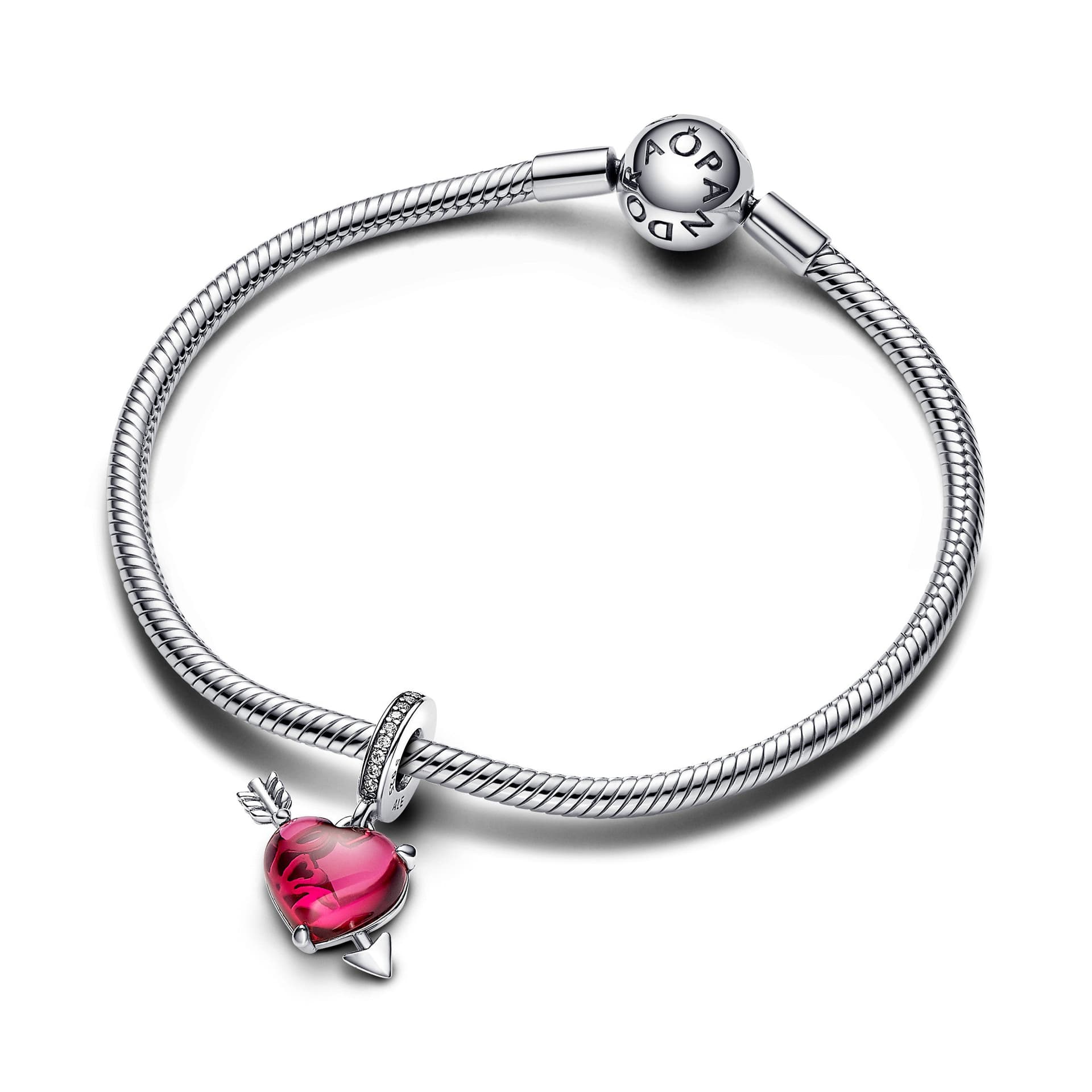 Pandora - Charm Pendente Cuore con Freccia Vetro di Murano in Bead Charm Alba Gioielli - Casoria, commercioVirtuoso.it