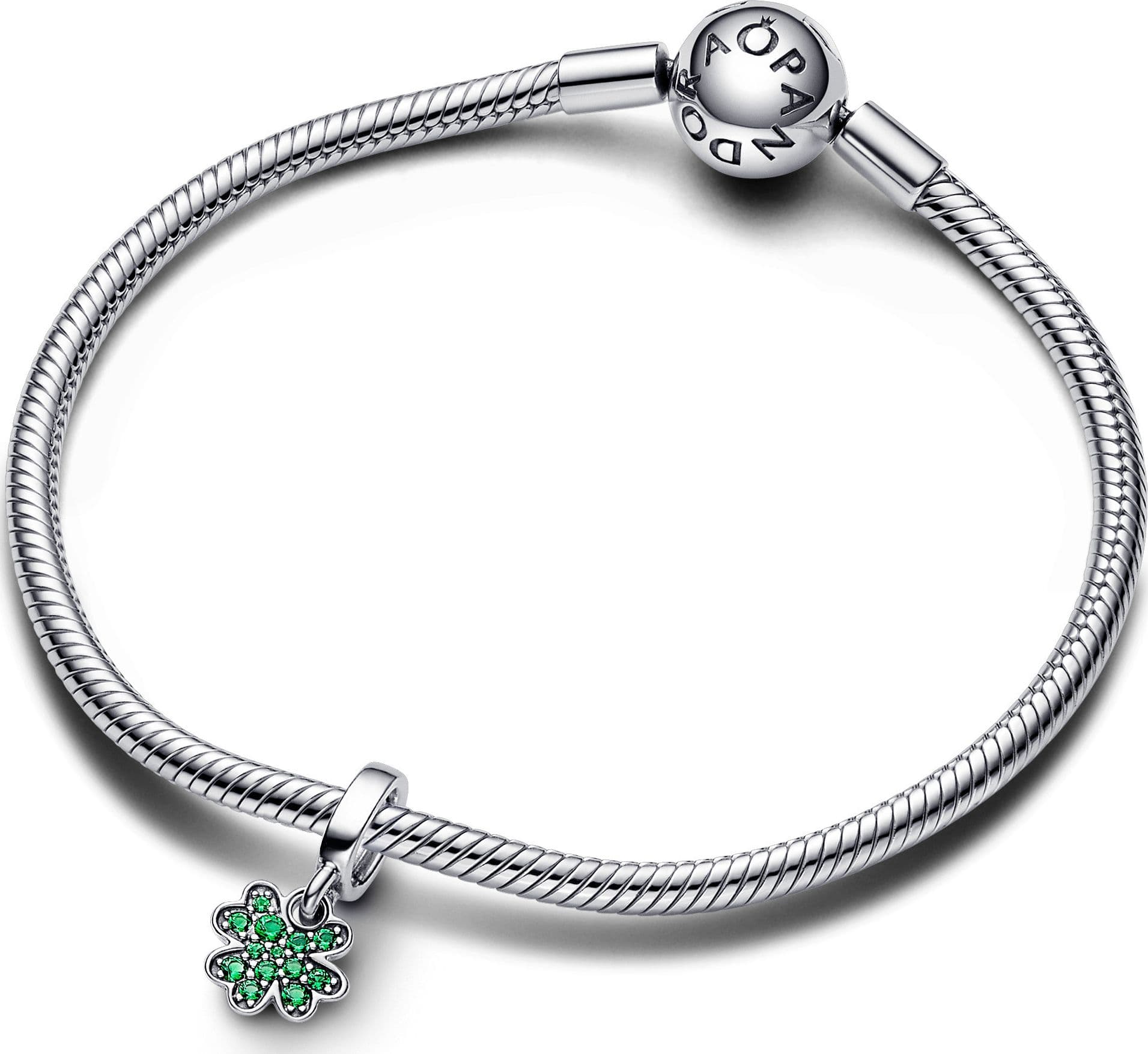Pandora - Charm Pendente Quadrifoglio Verde Piccolo in Bead Charm Alba Gioielli - Casoria, commercioVirtuoso.it