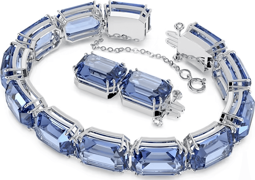 Swarovski - Bracciale Millenia, Taglio ottogonale blu, Placcato rodio in Bracciali Alba Gioielli - Casoria, commercioVirtuoso.it