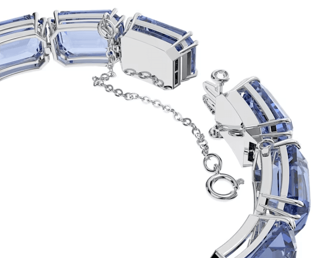 Swarovski - Bracciale Millenia, Taglio ottogonale blu, Placcato rodio in Bracciali Alba Gioielli - Casoria, commercioVirtuoso.it