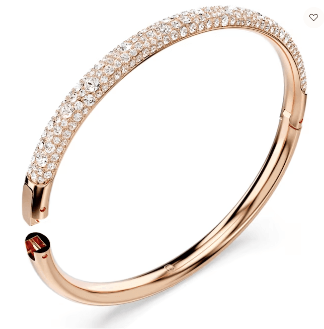 Swarovski - Bracciale rigido Meteora, Pavé a neve, Bianco, Placcato color oro rosa in Bracciali Alba Gioielli - Casoria, commercioVirtuoso.it