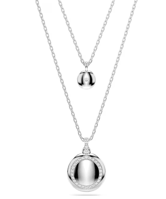 Swarovski - Collana con Pendente stratificato Meteora, Bianco, Placcato rodio in Collane Alba Gioielli - Casoria, commercioVirtuoso.it