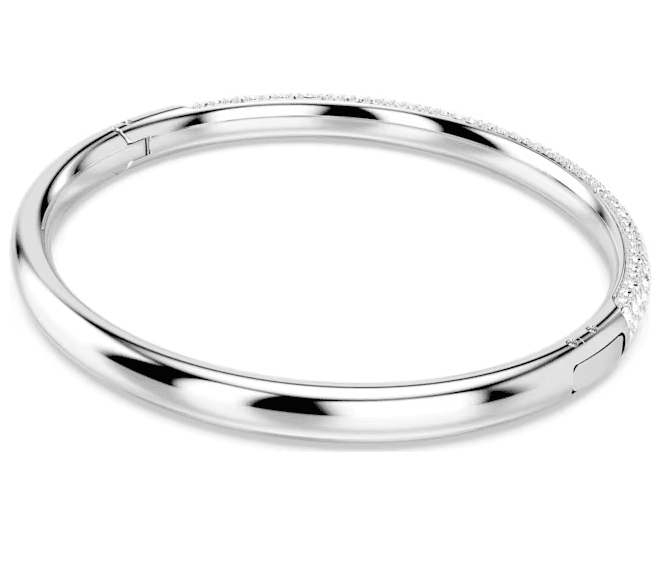 Swarovski - Bracciale rigido Meteora, Pavé a neve, Bianco, Placcato rodio in Bracciali Alba Gioielli - Casoria, commercioVirtuoso.it