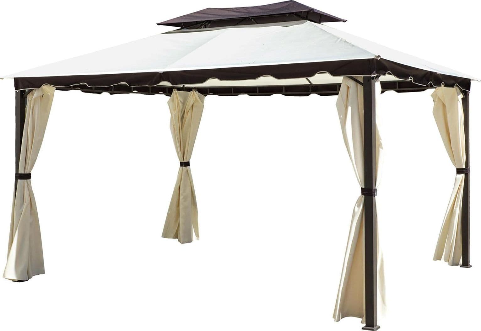Gazebo "Fenice" Beige con teli laterali e airvent da giardino e veranda – Andrea Bizzotto Spa – outdoor