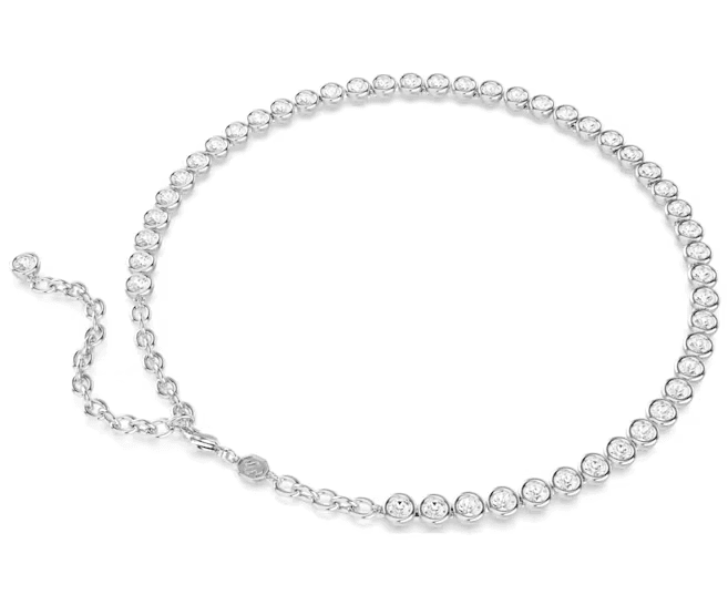 Swarovski - Collana Imber Tennis, Taglio tondo, Bianca, Placcato rodio in Collane Alba Gioielli - Casoria, commercioVirtuoso.it