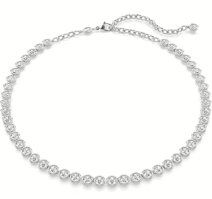 Swarovski - Collana Imber Tennis, Taglio tondo, Bianca, Placcato rodio in Collane Alba Gioielli - Casoria, commercioVirtuoso.it