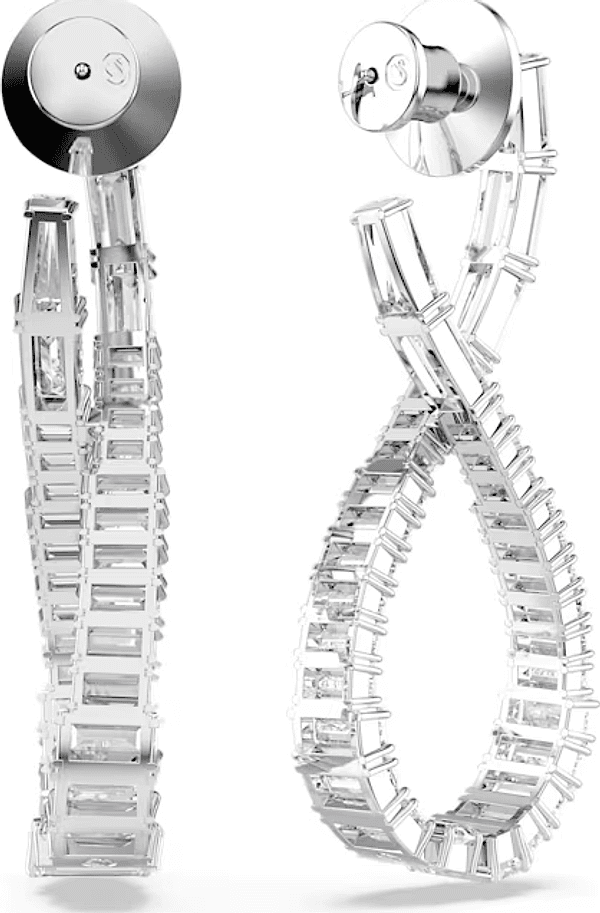 Swarovski - Orecchini pendenti Hyperbola, Infinito, Bianchi, Placcato rodio in Orecchini Alba Gioielli - Casoria, commercioVirtuoso.it