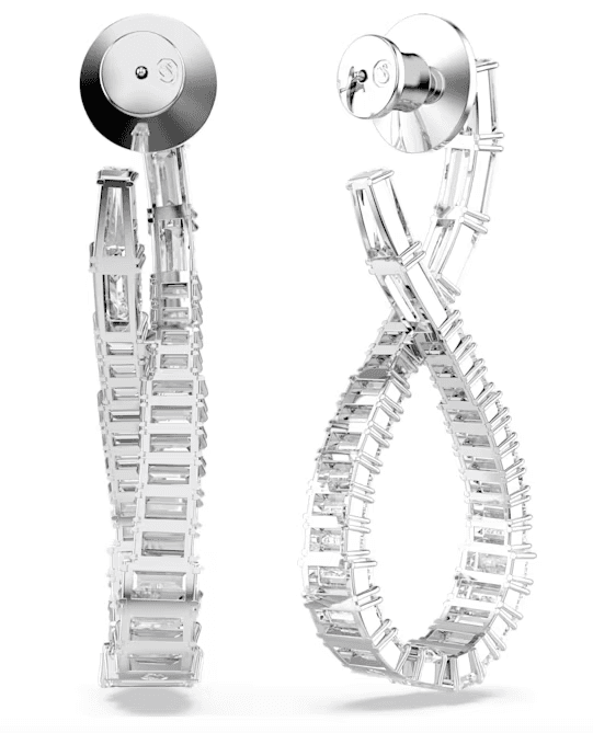 Swarovski - Orecchini pendenti Hyperbola, Infinito, Bianchi, Placcato rodio in Orecchini Alba Gioielli - Casoria, commercioVirtuoso.it