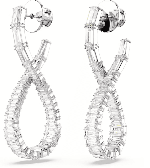 Swarovski - Orecchini pendenti Hyperbola, Infinito, Bianchi, Placcato rodio in Orecchini Alba Gioielli - Casoria, commercioVirtuoso.it