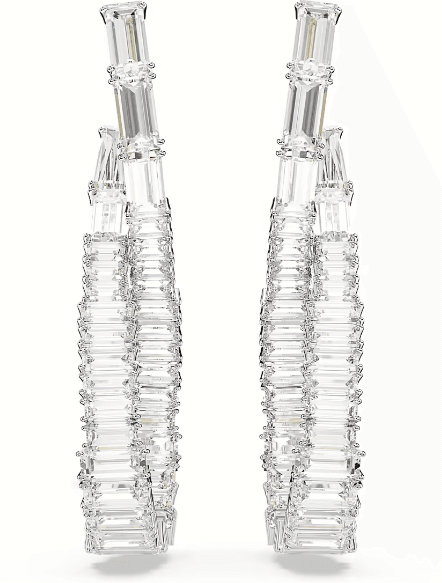 Swarovski - Orecchini pendenti Hyperbola, Infinito, Bianchi, Placcato rodio in Orecchini Alba Gioielli - Casoria, commercioVirtuoso.it