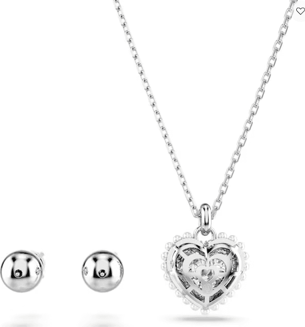 Swarovski- Set Hyperbola, Cuore, Bianco, Placcato rodio in Orecchini Alba Gioielli - Casoria, commercioVirtuoso.it
