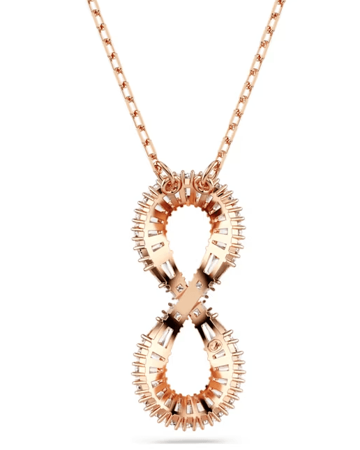 Swarovski- Colana con Pendente Hyperbola, Infinito, Bianco, Placcato color oro rosa in Collane Alba Gioielli - Casoria, commercioVirtuoso.it