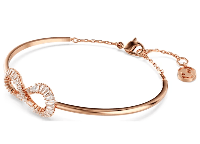 Swarovski - Bracciale rigido Hyperbola, Infinito, Bianco, Placcato color oro rosa in Bracciali Alba Gioielli - Casoria, commercioVirtuoso.it
