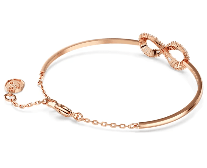 Swarovski - Bracciale rigido Hyperbola, Infinito, Bianco, Placcato color oro rosa in Bracciali Alba Gioielli - Casoria, commercioVirtuoso.it