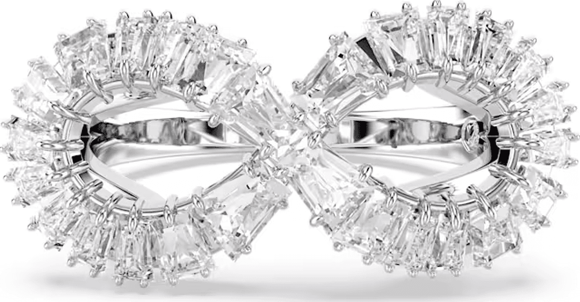 Swarovski- Anello cocktail Hyperbola, Infinito, Bianco, Placcato rodio in Anelli Alba Gioielli - Casoria, commercioVirtuoso.it