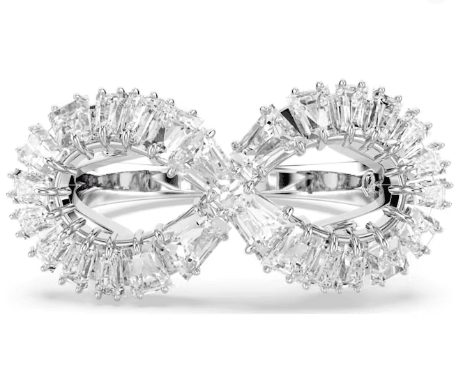 Swarovski- Anello cocktail Hyperbola, Infinito, Bianco, Placcato rodio in Anelli Alba Gioielli - Casoria, commercioVirtuoso.it