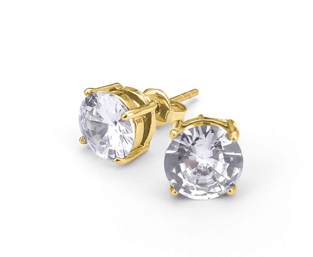 Boccadamo - Orecchini punto luce color oro con zircone grande