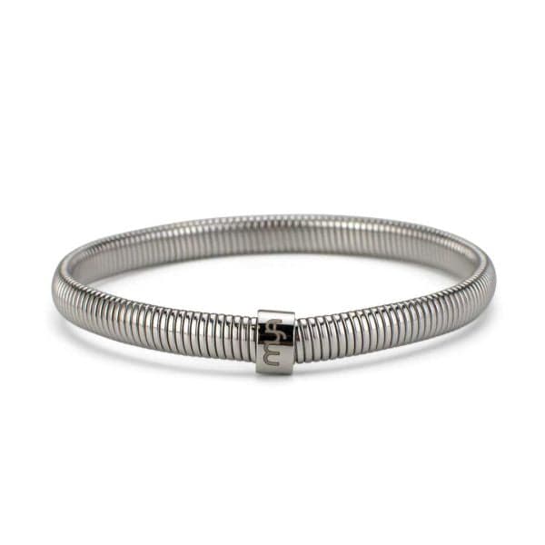 Boccadamo - Bracciale tubogas rodiato