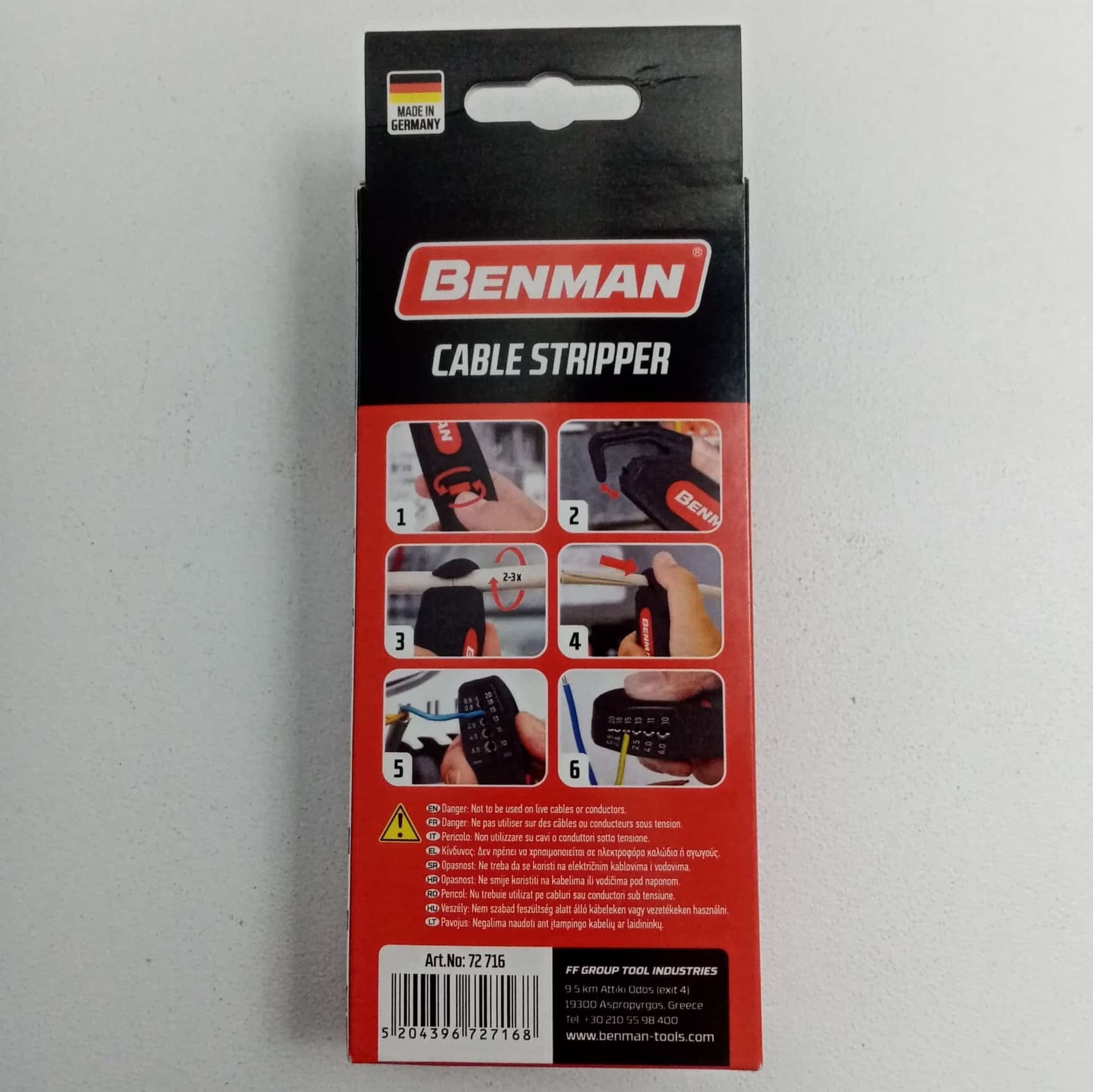 Benman spellafili per cavi tra 4 e 28mm di conduttori con sezione da 0,5 a 6,0 mm² in Pinze spelafili Aloiserw.com - Altomonte, commercioVirtuoso.it