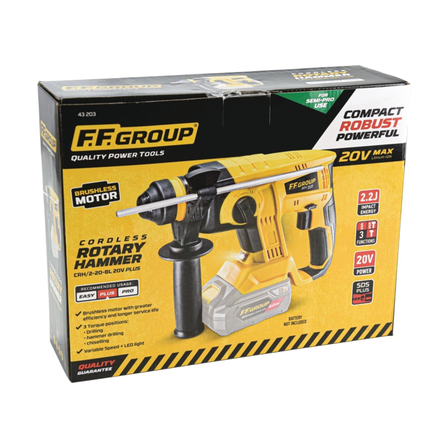 FF Group CRH/2-20-BL 20V PLUS martello perforatore sds-plus a batteria - uso professionale in Trapani a percussione Aloiserw.com - Altomonte, commercioVirtuoso.it