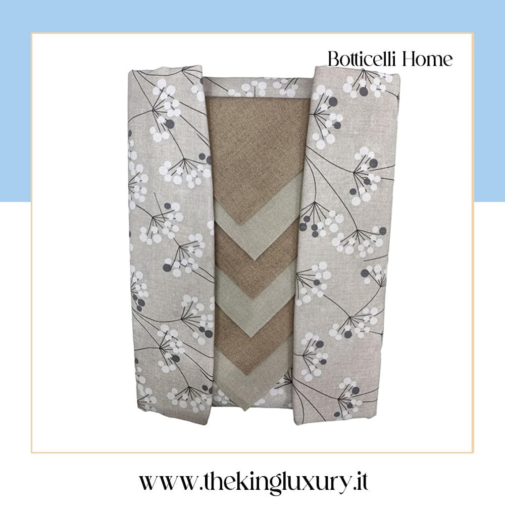 Tovaglia da Tavola Botticelli Procida X12 100% Cotone in Tovaglioli The King Luxury - San Marcellino, commercioVirtuoso.it
