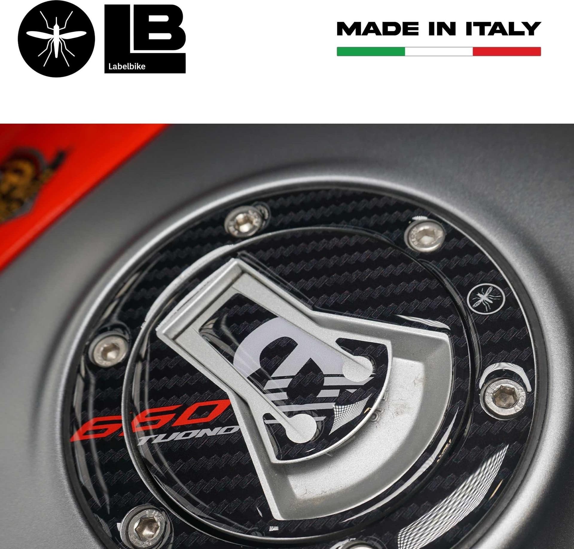 Adesivo 3D Protezione tappo serbatoio compatibile con Aprilia Tuono 660 2021-23 in Decalcomanie adesivi e magneti LabelBike - Bibbiano, commercioVirtuoso.it