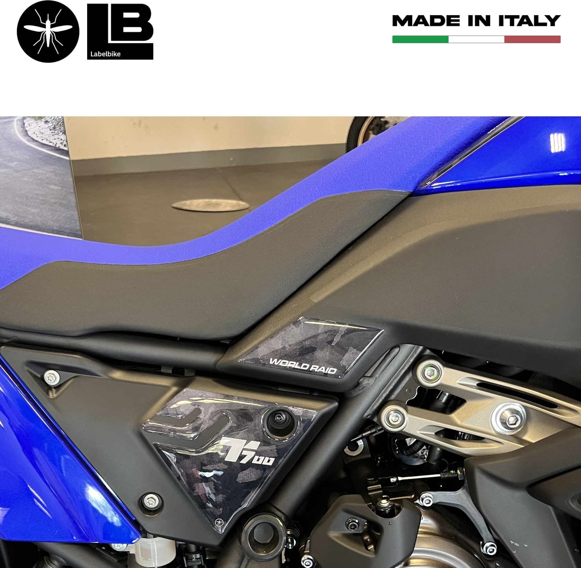 Adesivi Protezioni Laterali moto compatibili con Yamaha Tenere 700 World Raid in Decalcomanie adesivi e magneti LabelBike - Bibbiano, commercioVirtuoso.it