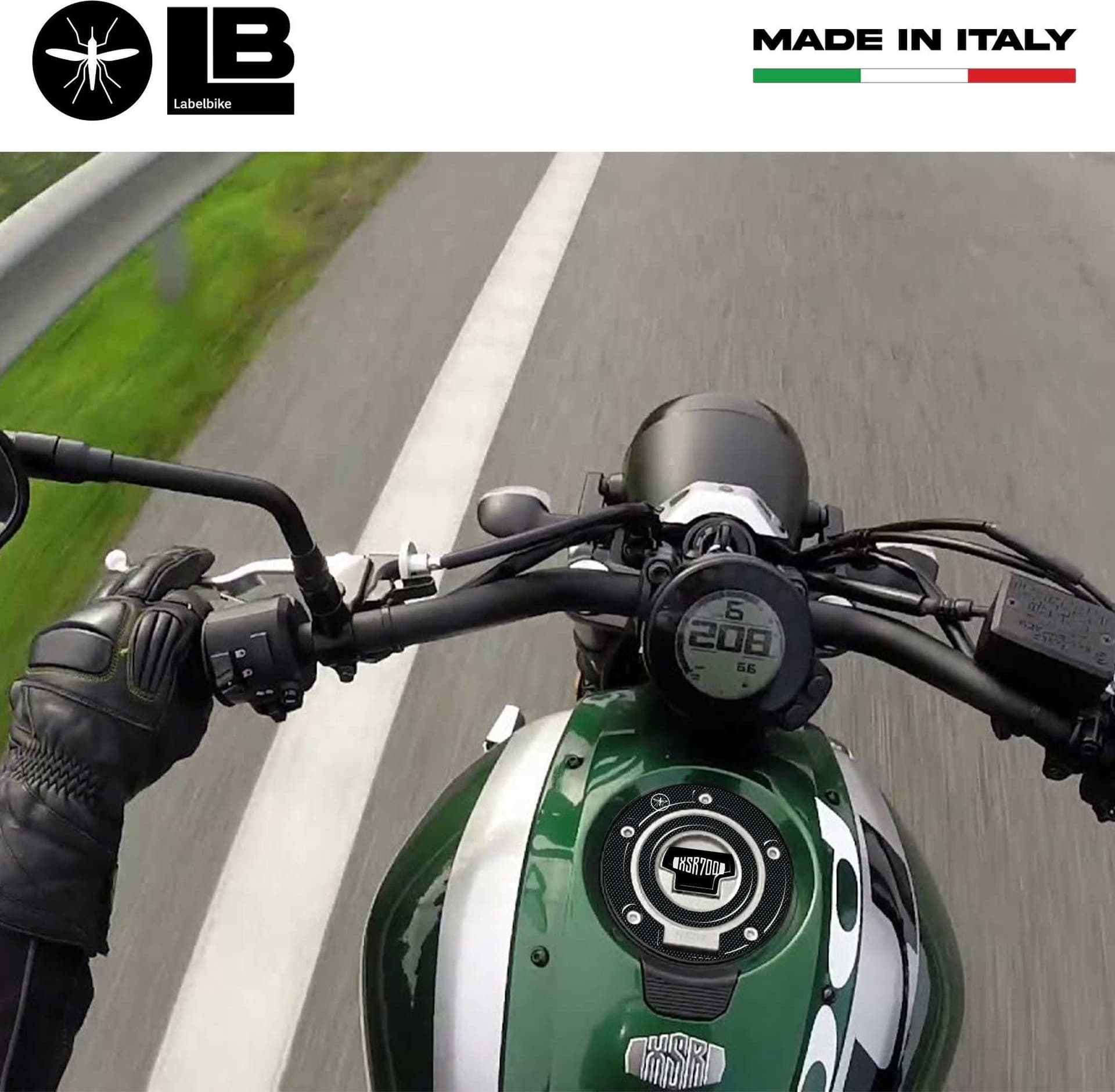 Adesivo 3D Protezione tappo serbatoio compatibile con Yamaha XSR700 2016-2024 in Paraserbatoio LabelBike - Bibbiano, commercioVirtuoso.it