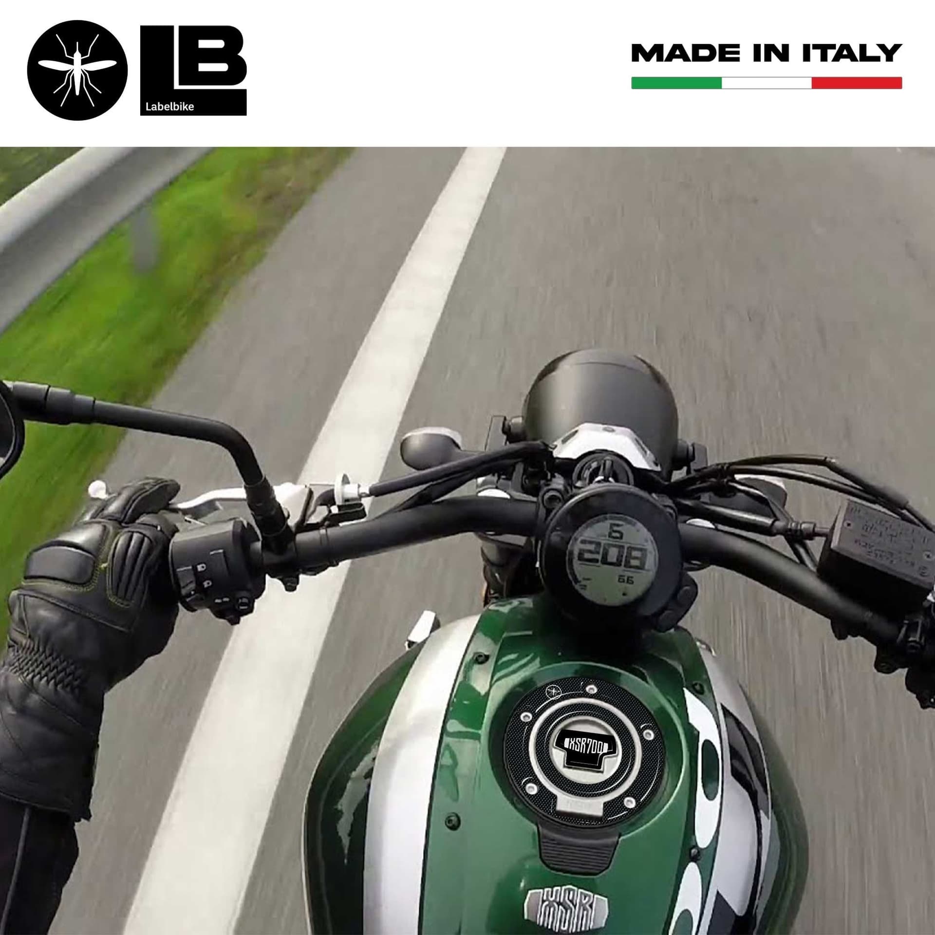 Adesivo 3D Protezione tappo serbatoio compatibile con Yamaha XSR700 2016-2024 in Paraserbatoio LabelBike - Bibbiano, commercioVirtuoso.it
