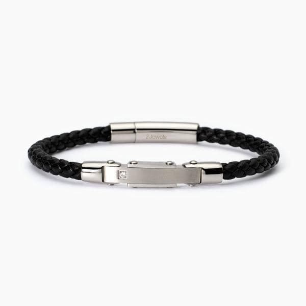 2Jewels   -  Bracciale in acciaio 316L similpelle in Bracciali Alba Gioielli - Casoria, commercioVirtuoso.it