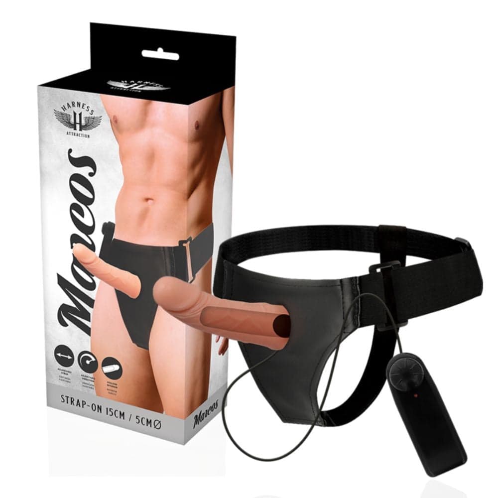 Dildo Strap-on Vibrante HARNESS ATTRACTION MARCOS 15 cm in Strap-on Sexy Tentazioni - Siracusa, commercioVirtuoso.it