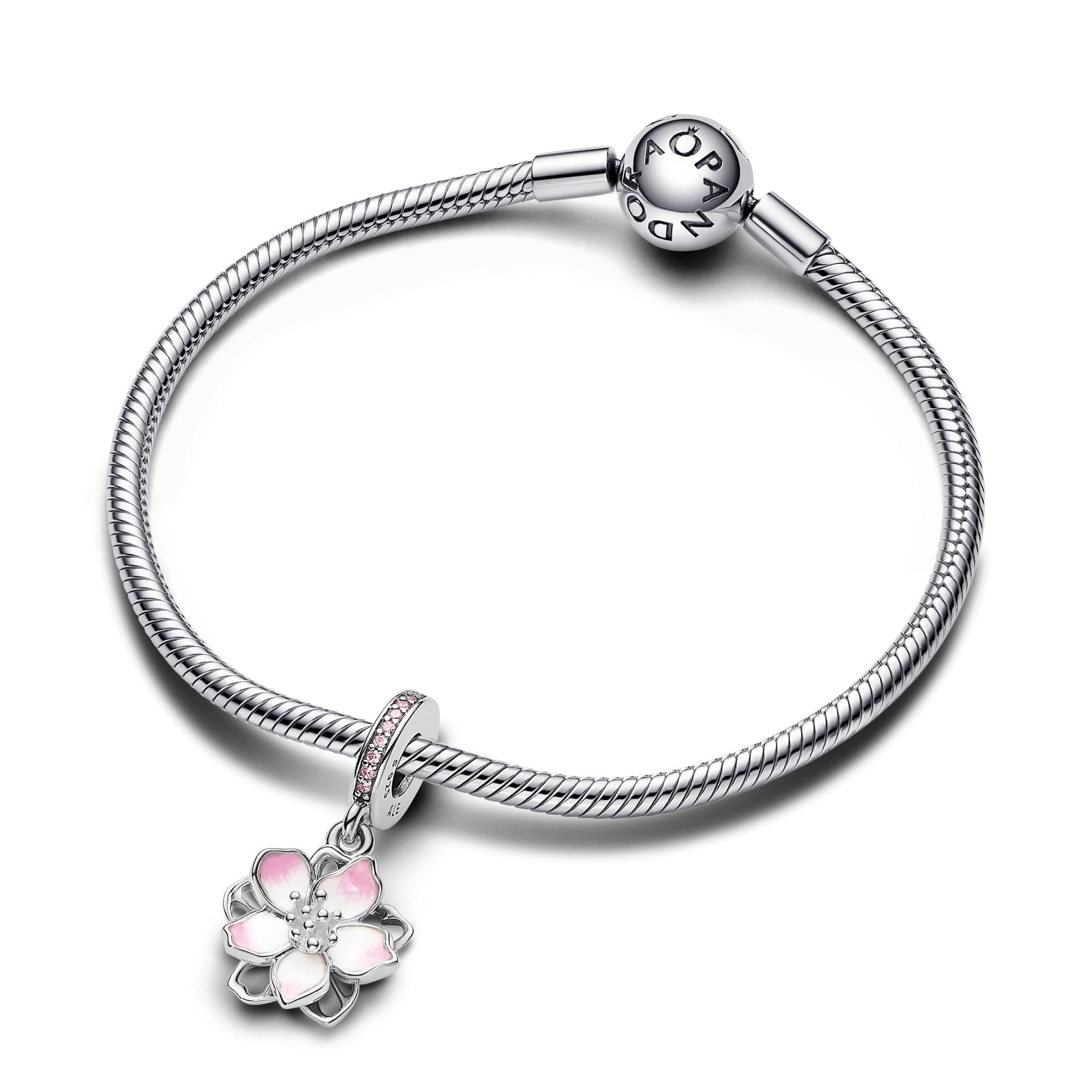 Pandora - Charm Pendente Fiore di Ciliegio in Bead Charm Alba Gioielli - Casoria, commercioVirtuoso.it