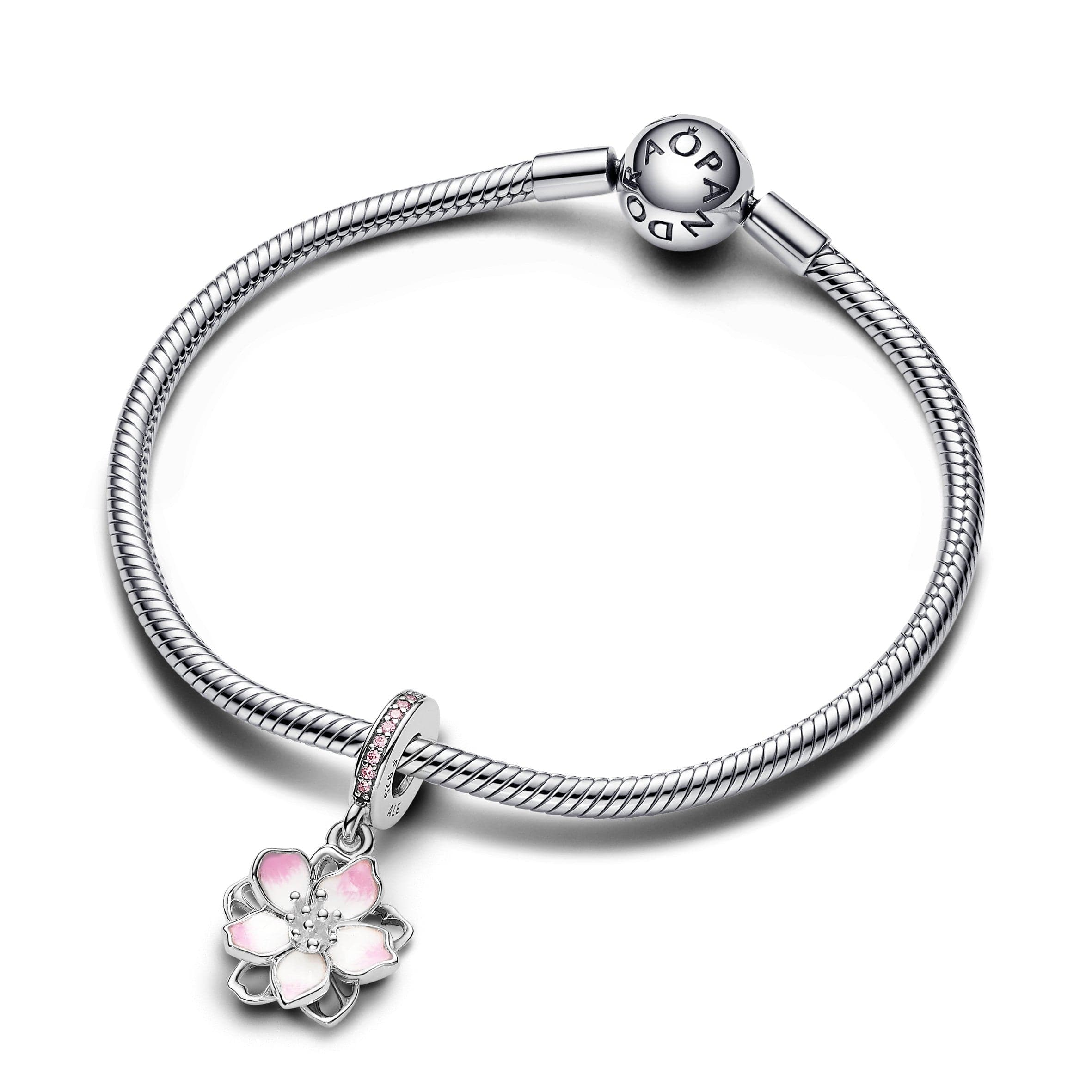 Pandora - Charm Pendente Fiore di Ciliegio in Bead Charm Alba Gioielli - Casoria, commercioVirtuoso.it
