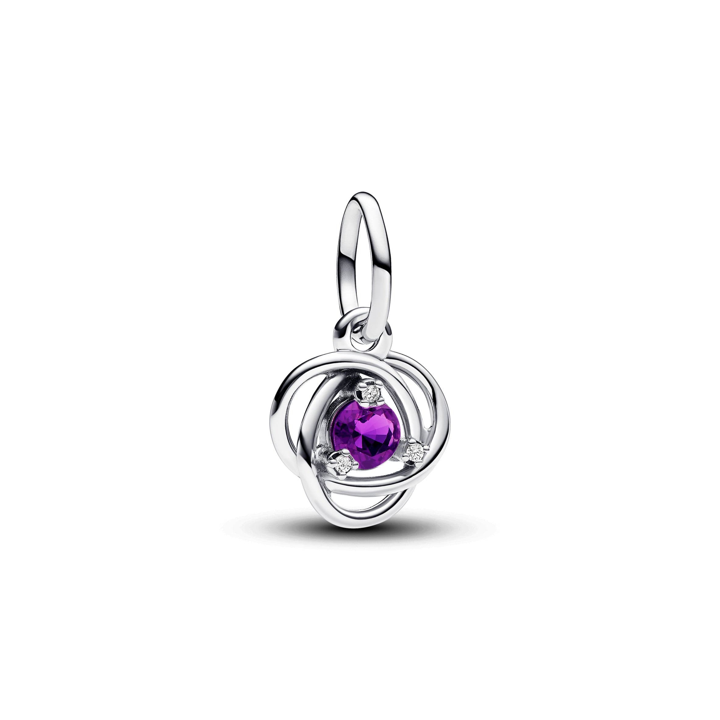 Pandora - charm Pendente Cerchio Eterno Viola Febbraio