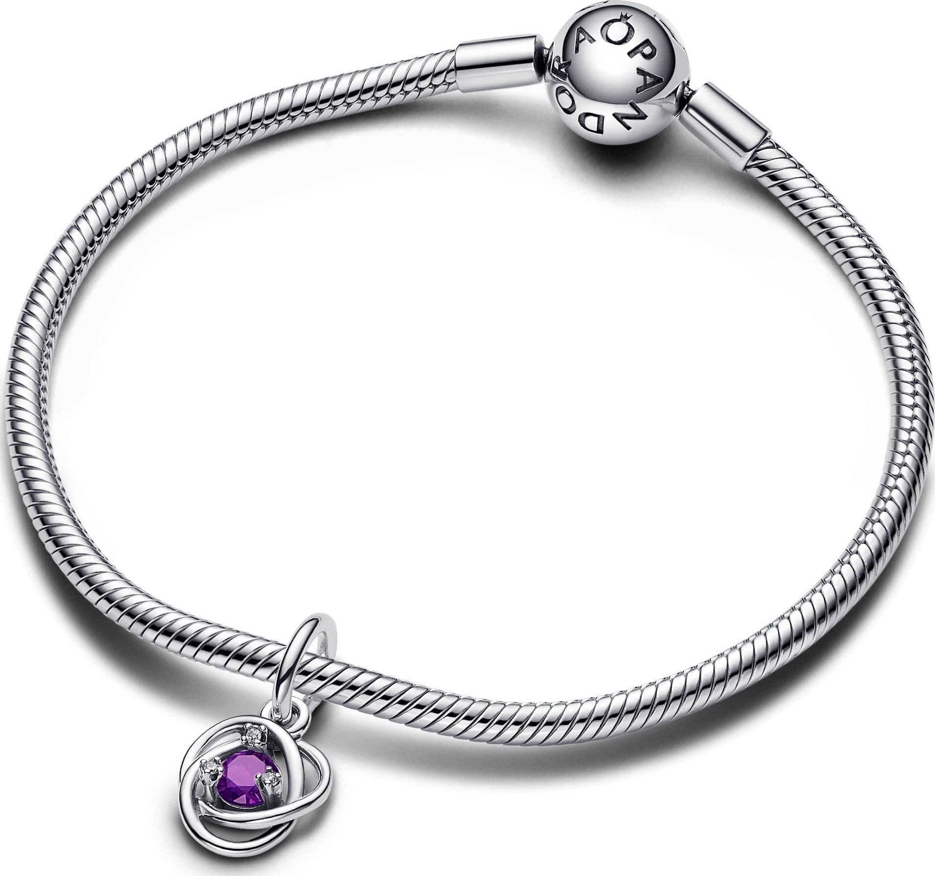 Pandora - charm Pendente Cerchio Eterno Viola Febbraio in Bead Charm Alba Gioielli - Casoria, commercioVirtuoso.it