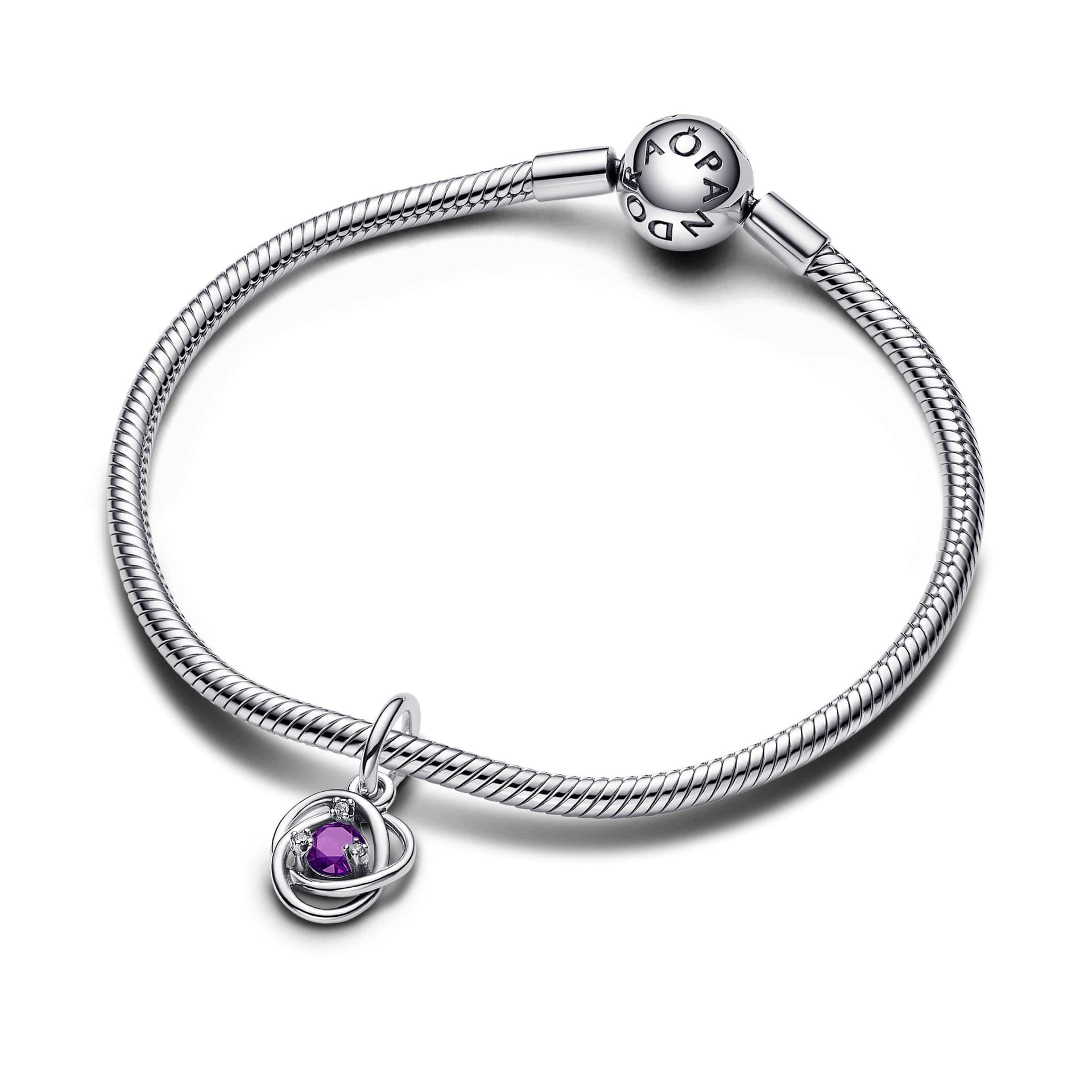 Pandora - charm Pendente Cerchio Eterno Viola Febbraio in Bead Charm Alba Gioielli - Casoria, commercioVirtuoso.it