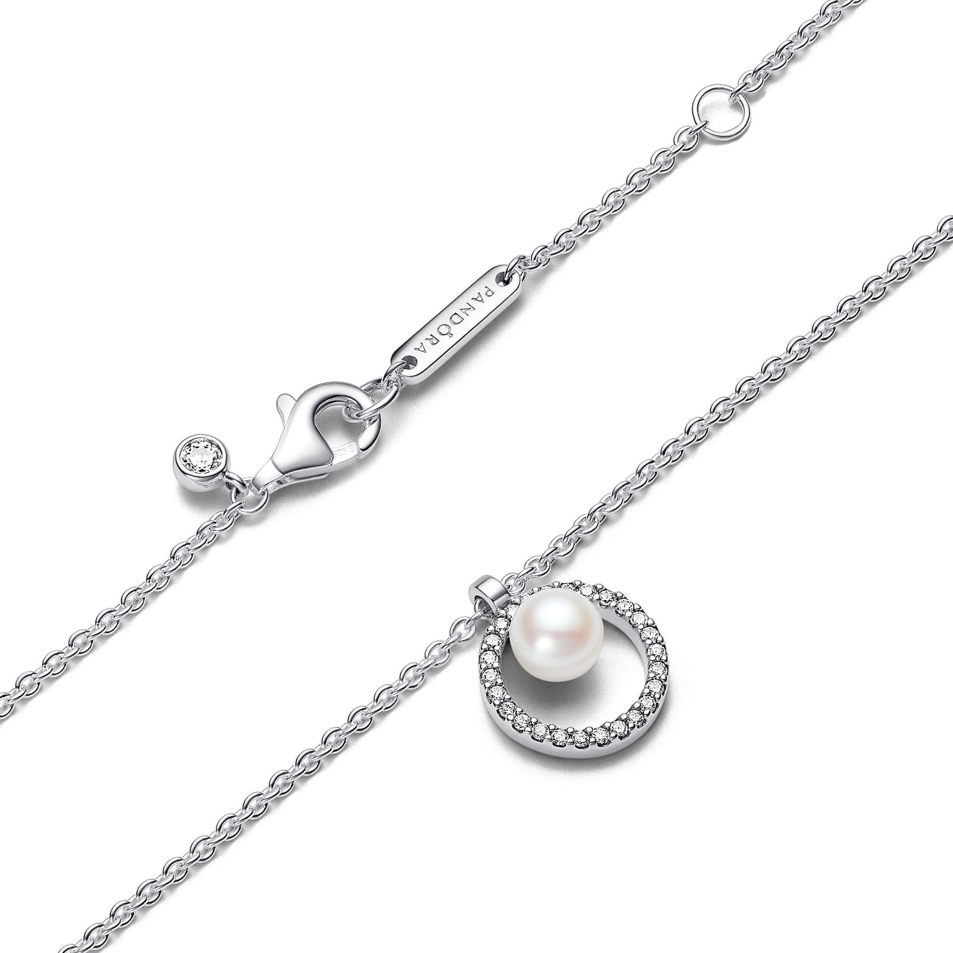 Pandora - Collana con Perla d’Acqua Dolce Coltivata e Pavè in Collane Alba Gioielli - Casoria, commercioVirtuoso.it