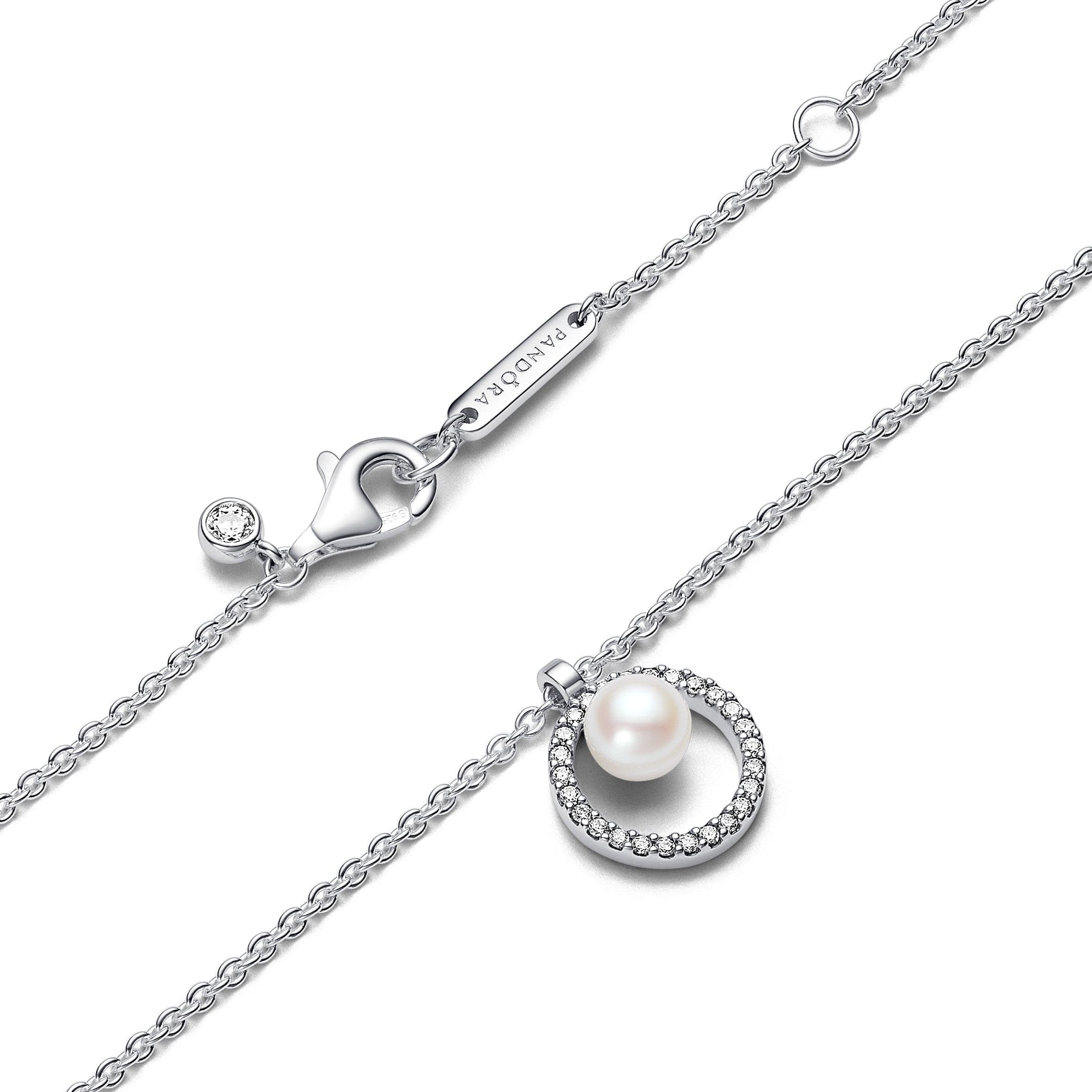 Pandora - Collana con Perla d’Acqua Dolce Coltivata e Pavè in Collane Alba Gioielli - Casoria, commercioVirtuoso.it