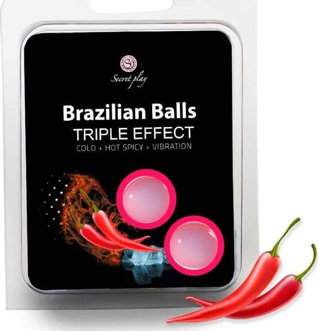 SET 2 Palline Brasiliane Triplo Effetto  Freddo + Piccante + Vibrazione SECRETPLAY - 2